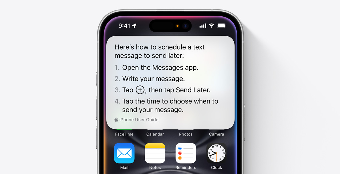 Uznirsto?s zi?ojums no Siri ar lietotāja meklēto informāciju.